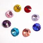 Round Shaped Crystals 10 Pcs - Foiled, Pointed..
