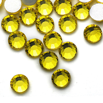 1440pcs Yellow Flat Back Crystal Rhinestones Citrine Ss12 (3.0mm) No Hotfix