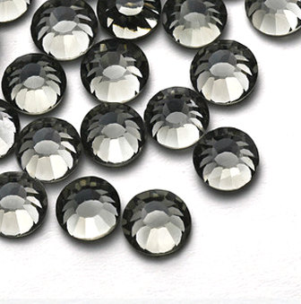 Black Diamond Glass FlatBack Rhinestones In Bulk